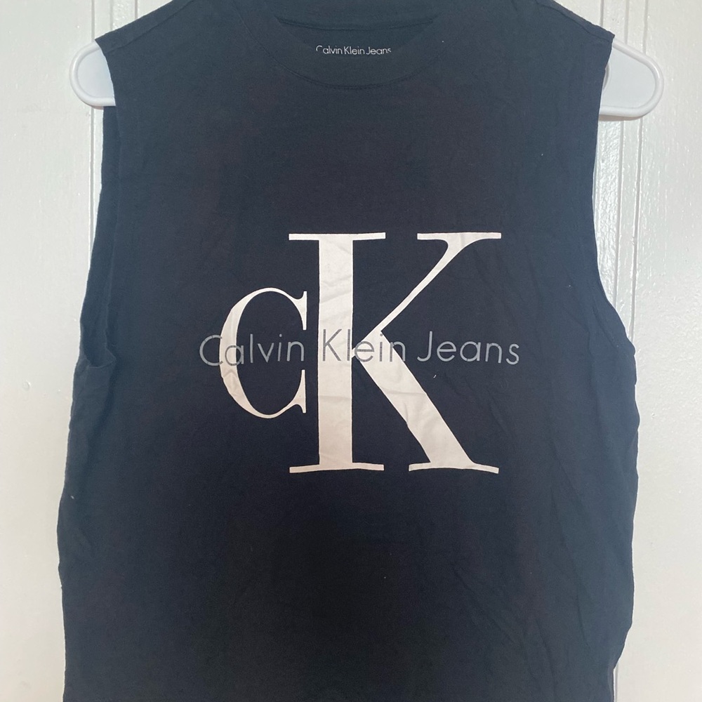 Calvin Klein Jeans Black Logo Muscle Tee